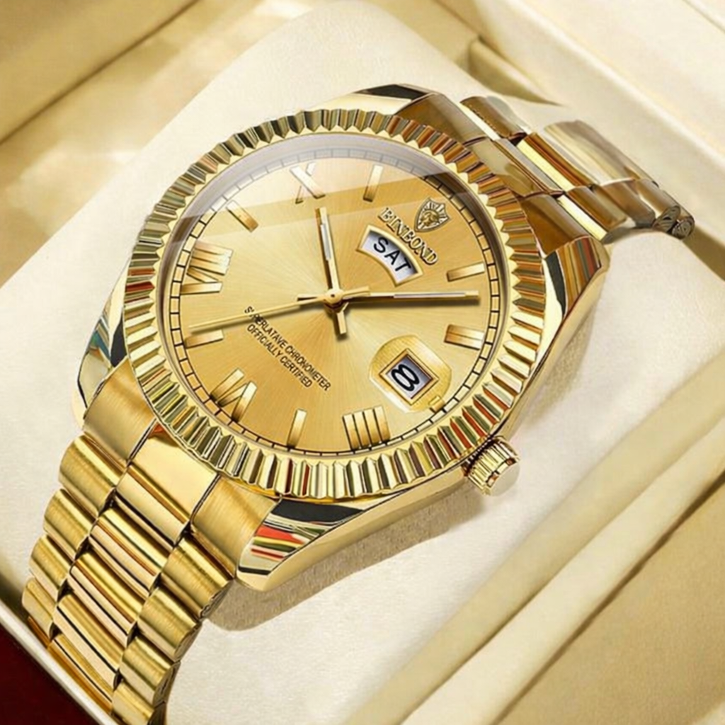 Men’s All Gold Luxury Wrist Watch