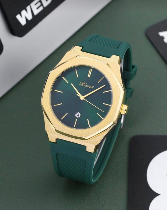 Men’s Green & Gold Luxury Wrist Watch