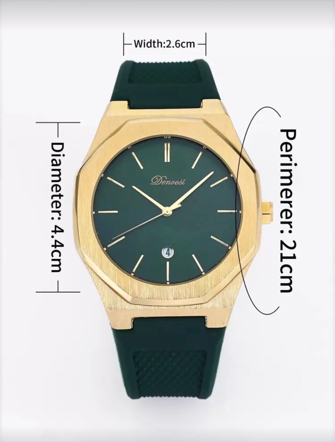 Men’s Green & Gold Luxury Wrist Watch