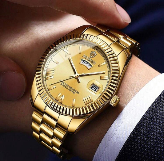 Men’s All Gold Luxury Wrist Watch