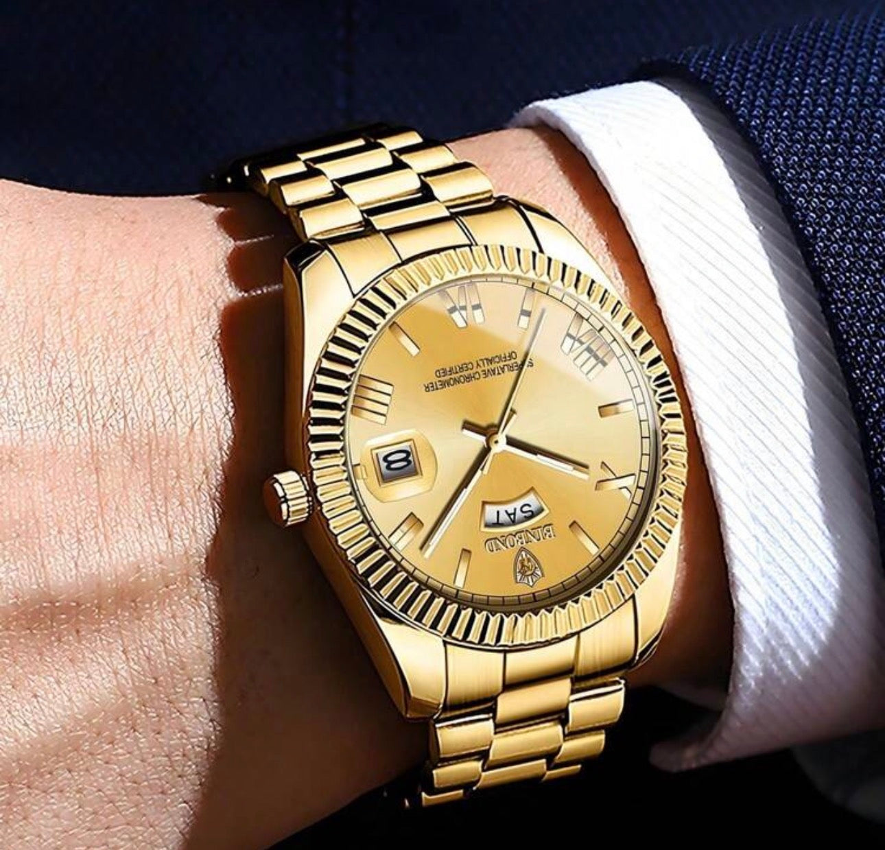 Men’s All Gold Luxury Wrist Watch