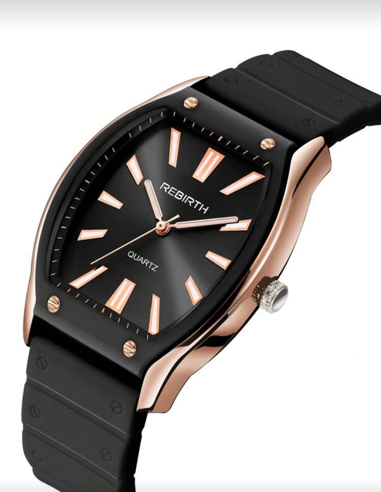 Ladies Gold & Black Luxury Wrist Watch