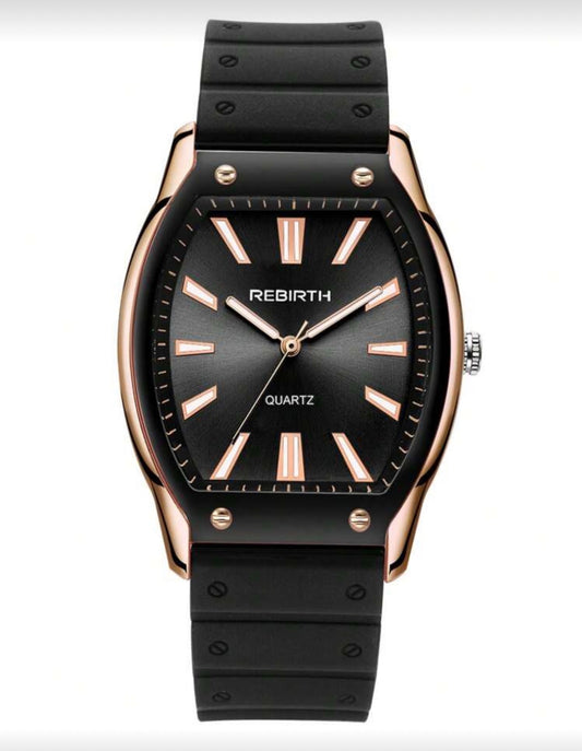 Ladies Gold & Black Luxury Wrist Watch